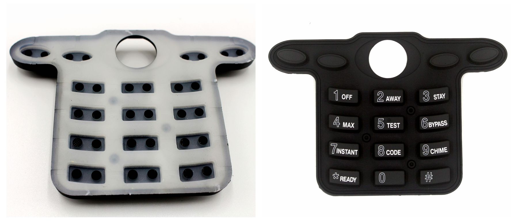 <font color='#0000FF'>喷涂硅胶按键/镭雕硅胶按键</font>